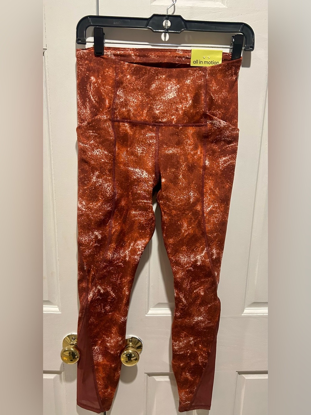 all in motion Rust Marbled Pocket Leggings